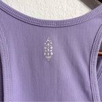Free People NWT  Womens Tank Top Summer Lilac Strappy Ribbed Crop Size Medium Photo 6