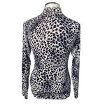 Vertigo Paris Cheetah Print Studded Embellished Long Sleeve Mock Neck Top Small Photo 2