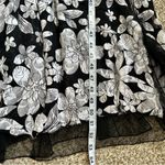 🦋BC Black Cat Fashion Black White Lace Floral Cowl Neck Maxi Dress Small Wedding Photo 6