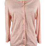 Talbots  Pink Knit‎ Cardigan Sweater Women Medium Classic Soft Casual Lightweight Photo 0