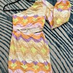 Olivaceous One Shoulder Cut Out Dress Photo 3