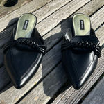 Nine West  Aliby Pointed Flat Mules Womens 9.5 Black Slip On Casual‎ Shoes Photo 0