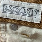 Vintage Lands End Women’s Stonewash Denim Skirt S 12 High Waisted Fall Mustard Gold Photo 4