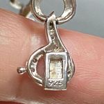 925 Sterling Silver Real Diamond Abstract Link Bracelet 7 1/2" Photo 6