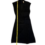 Kate Spade New York Villa Crepe Black Cap Sleeve V Neck Wrap Dress Size Black Size 0 Photo 3