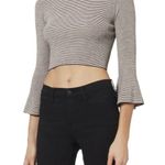 A.L.C. Shiloh Striped Crop Wool Blend Blouse Photo 0