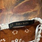 ZARA  Burnt Orange and White Paisley Tank Top Cowgirl Western Inspired XS Blouse Photo 1