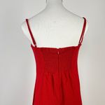 Farm Rio NWT  Linen Blend Sleeveless Halter Wide Leg Jumpsuit Sz M Red Photo 8