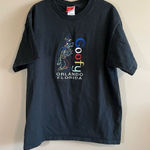 Disney ✨ Black Embroidered Goofy Orlando Florida Shirt Large Photo 0