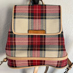 Tommy Hilfiger Vintage 90's Golf Plaid Backpack Purse Bucket Bag Photo 0