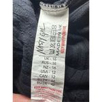 Nasty Gal  Black Ribbed Fitted High Neck Bodysuit Sz 12 Photo 6