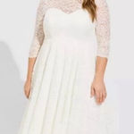Torrid  NWT Ivory Lace Tea-Length Wedding Dress Engagement Shower plus size 24 Photo 0