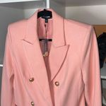 EXPRESS  Flannel Knit Oversized Double Breasted Blazer with Gold Novelty Buttons Photo 8