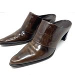 via spiga STUDIO SPIGA by antiqued brown leather mules, made in Italy. Size 7.5 Photo 0