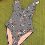 Gibson Latimer Bohemian Fashion Women's Ruffle V Neck One Piece Swimsuit Size XS Photo 0