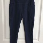 Beyond Yoga Women M  Heathered Navy Blue High Rise Leggings Pants Ankle Crop Photo 0