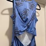 Amazon BTFBM Blue Summer Tropical Leaf Bodycon Cutout Sleeveless Mini Dress - S Photo 4