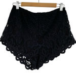 Free People  One Shorts Black Womens S Lace Shorty Festival Beachy Vacation Photo 0