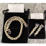 Revolve NWT 2 Piece Set Eddie Borgo Supra Chain Link Necklace & Earrings Photo 3