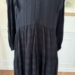 Anthropologie  Amadi Rossi Ruffled Tunic Black 3/4 Sleeves Dress M Photo 4
