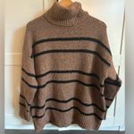 Line and Dot  Revolve Veronica oversized turtleneck sweater in brown size XS Photo 2