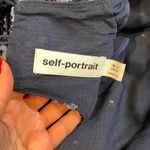 Navy blue sequin maxi dress with long sleeves & high neck. self portrait, size 0 Photo 6