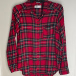 Hollister  Red and Black Tartan Plaid Shirt Photo 0