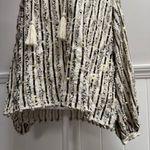 Sézane Sezane Bonny Sequin Long Sleeve Pullover Blouse Top Tassels Cream Ecru 38 Photo 8