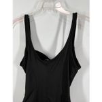 Iris  Women bodysuit black ribbed padded tank bodysuit size medium Photo 3