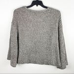 Saks 5th Avenue SAKS FIFTH SVENUE Chenille Slouchy Gray Long Sleeves Sweater, Size Large Photo 1