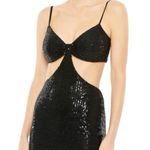 Mac Duggal 70130 Black Sequined Spaghetti Strap Cut Out Gown Photo 3