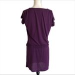 Bluheaven Purple Front Foil Belted Dress Size M Photo 4