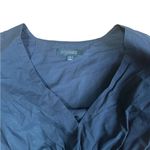 Intermix  Scarlet Puff Sleeve Poplin Top Black Dress 3/4 sleeve size medium Photo 3