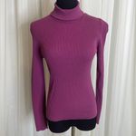 Reference Point Mauve  Ribbed Turtleneck Sweater Photo 0