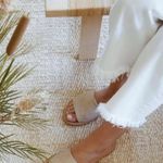 St. Agni Aiko Basic Slides in Nude Leather Sz:36 Photo 2