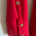 Calvin Klein Red Shirt Dress with Waist Tie Photo 7