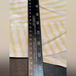 Loft Yellow and White Relaxed Tie Front T-Shirt Photo 11