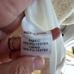 Women's Cream Teddy Coat Faux Sherpa Style Size Large Photo 12