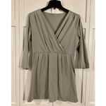 Garnet Hill  grey faux wrap pocket tunic dress size m Photo 2