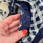 Sea Angel Square Neck One Piece Swimsuit Navy & White Plaid Size Small Blue Photo 10