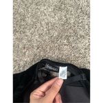 Frederick's of Hollywood fredrick’s of hollywood black faux velvet rhinestone trim mini slip dress slit L Photo 2