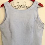 Lauren James Blue/white Seersucker Mini Dress L Photo 1