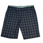 Ann Taylor  Navy and Kelly Green plaid Bermuda Shorts Cotton Chino Size 4 Photo 0