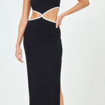 l*space NWT L* Libra Cut Out Midi Dress Black Medium Photo 0