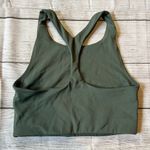 Girlfriend Collective Halter Racerback Sports Bra Green Size Small Photo 3
