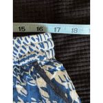 MB Design Mini Skirt Lined Size L Marathon Elastic/Tie Blue/White Aztec NWT Blue Size L Photo 6