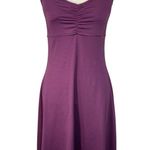 prAna Medium Rebecca Dress A-Line Striped Shelf Bra Stretch Sleeveless V-Neck Photo 0