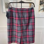 NWT CC Hughes Wool Blend Plaid Red Grey Pencil Skirt 8 Size undefined Photo 1