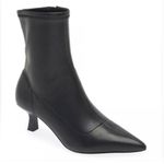 Abound  Black Kitten Heel Faux Leather Ankle Boots(Size 9M) Photo 0