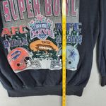 VTG Buffalo Bills Cowboys Super Bowl Crewneck Sz L Distressed Black Lightweight Size L Photo 9